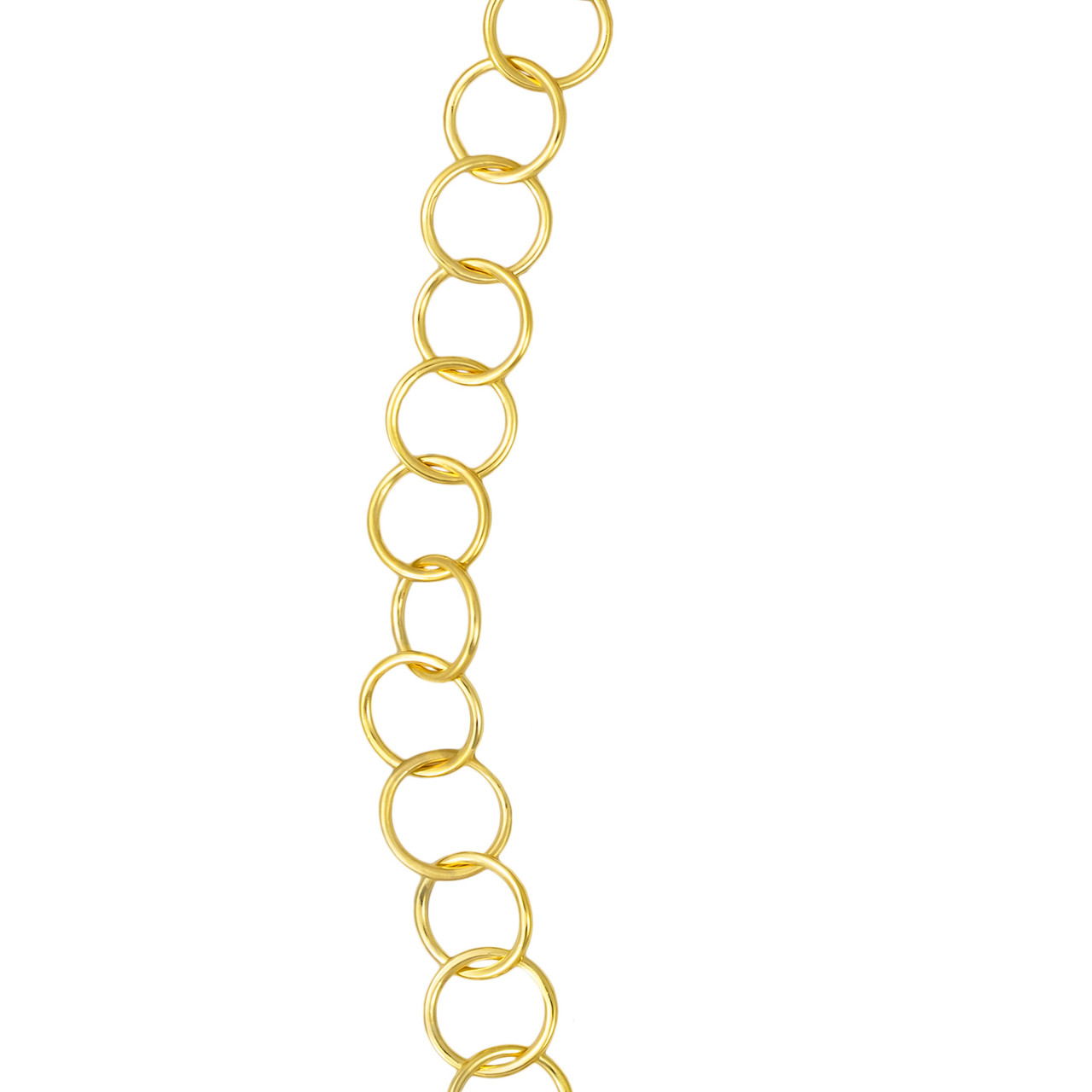 Tomfoolery:  Curve Large Circle Chain Necklace, Everyday by tomfoolery