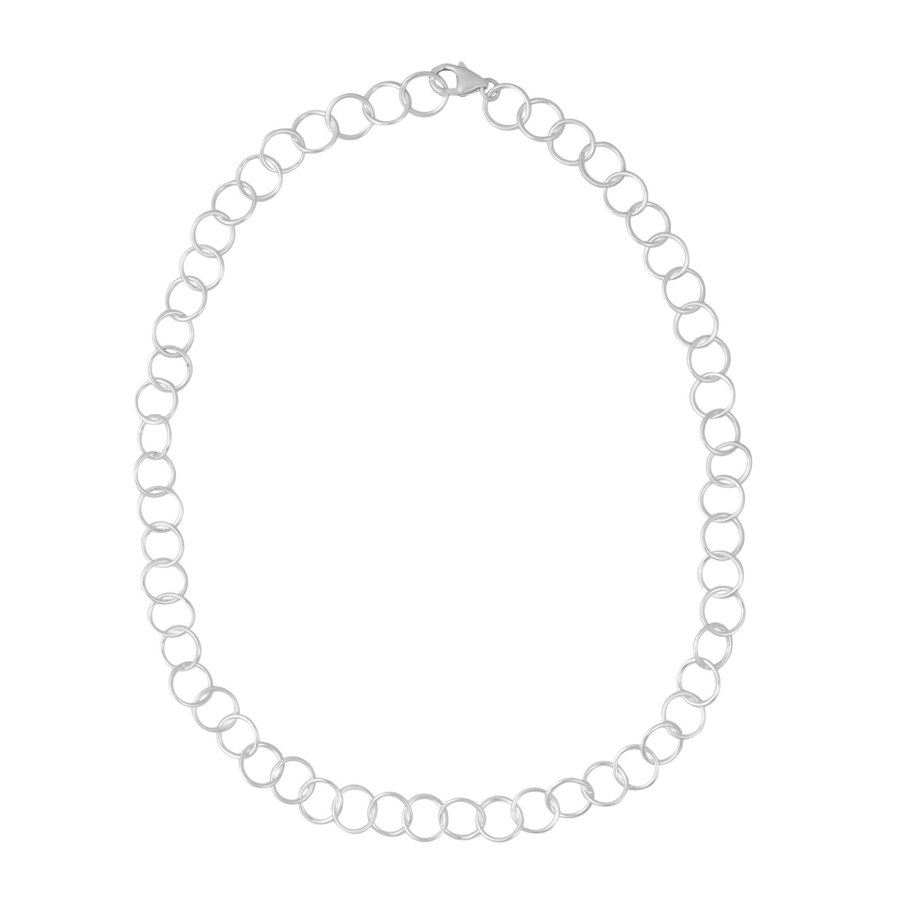 Tomfoolery:  Curve Large Circle Chain Necklace, Everyday by tomfoolery