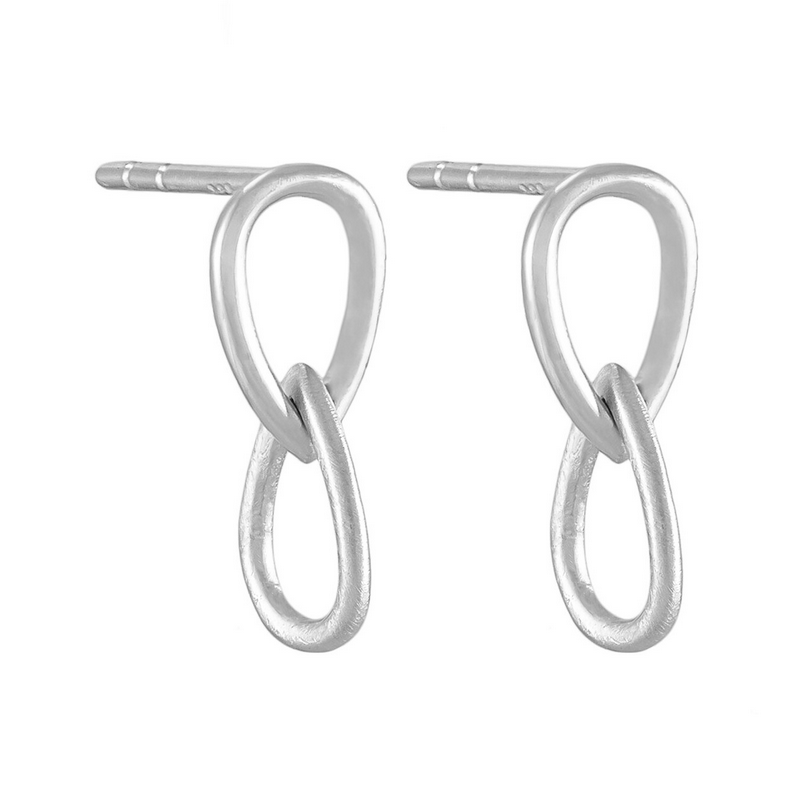 Tomfoolery,Curve Double Pear Link Drop Earrings, Everyday by tomfoolery