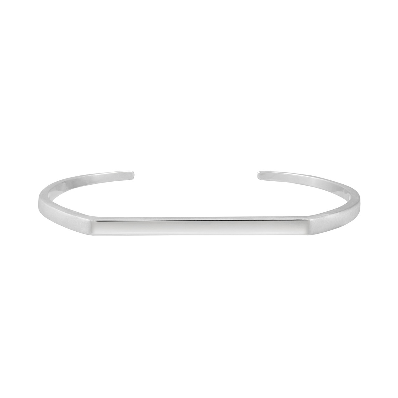 Tomfoolery; Silver Narrow Flat Top Cuff, Tableau