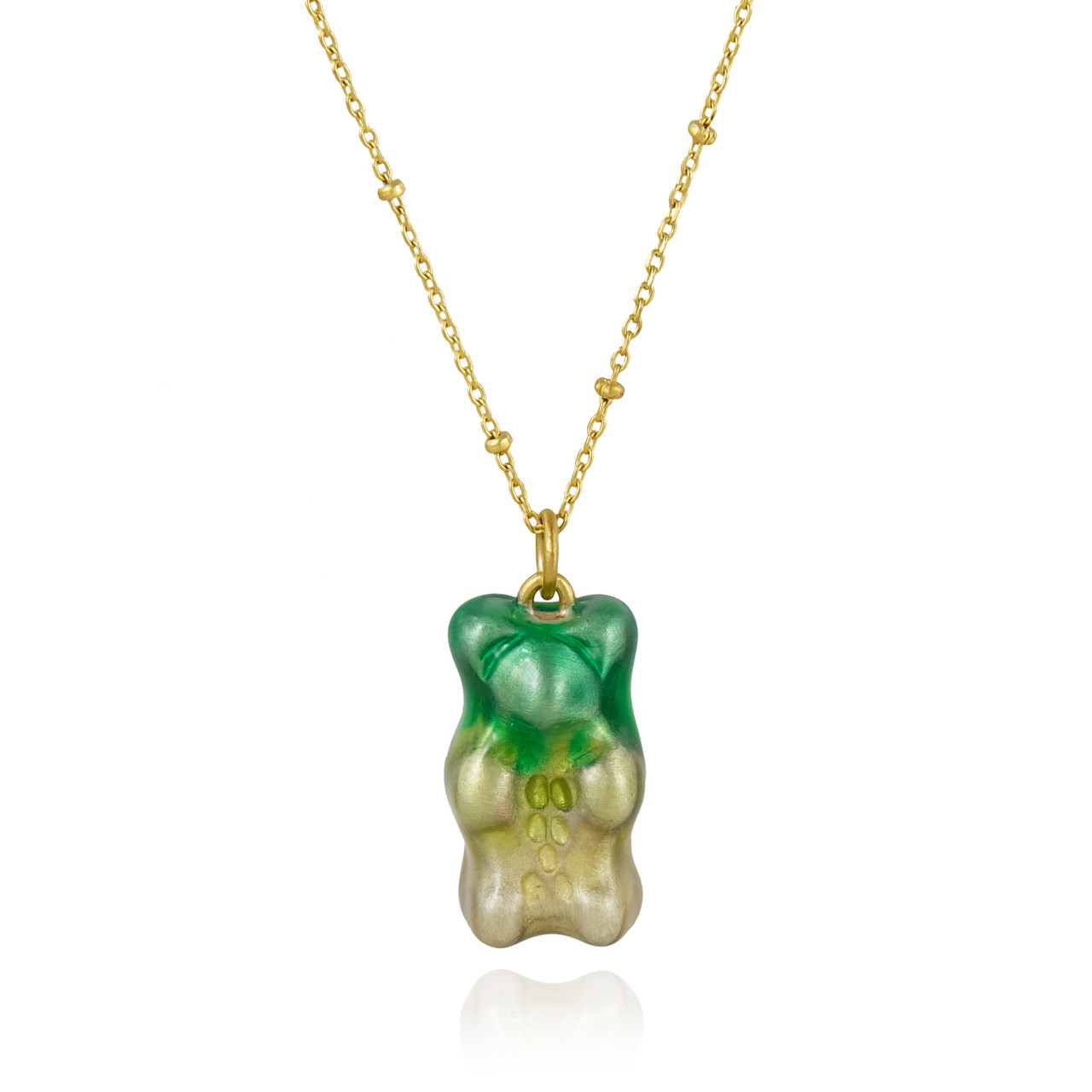 Maggoosh, Ombre Green Gummy Bear Necklace, Tomfoolery