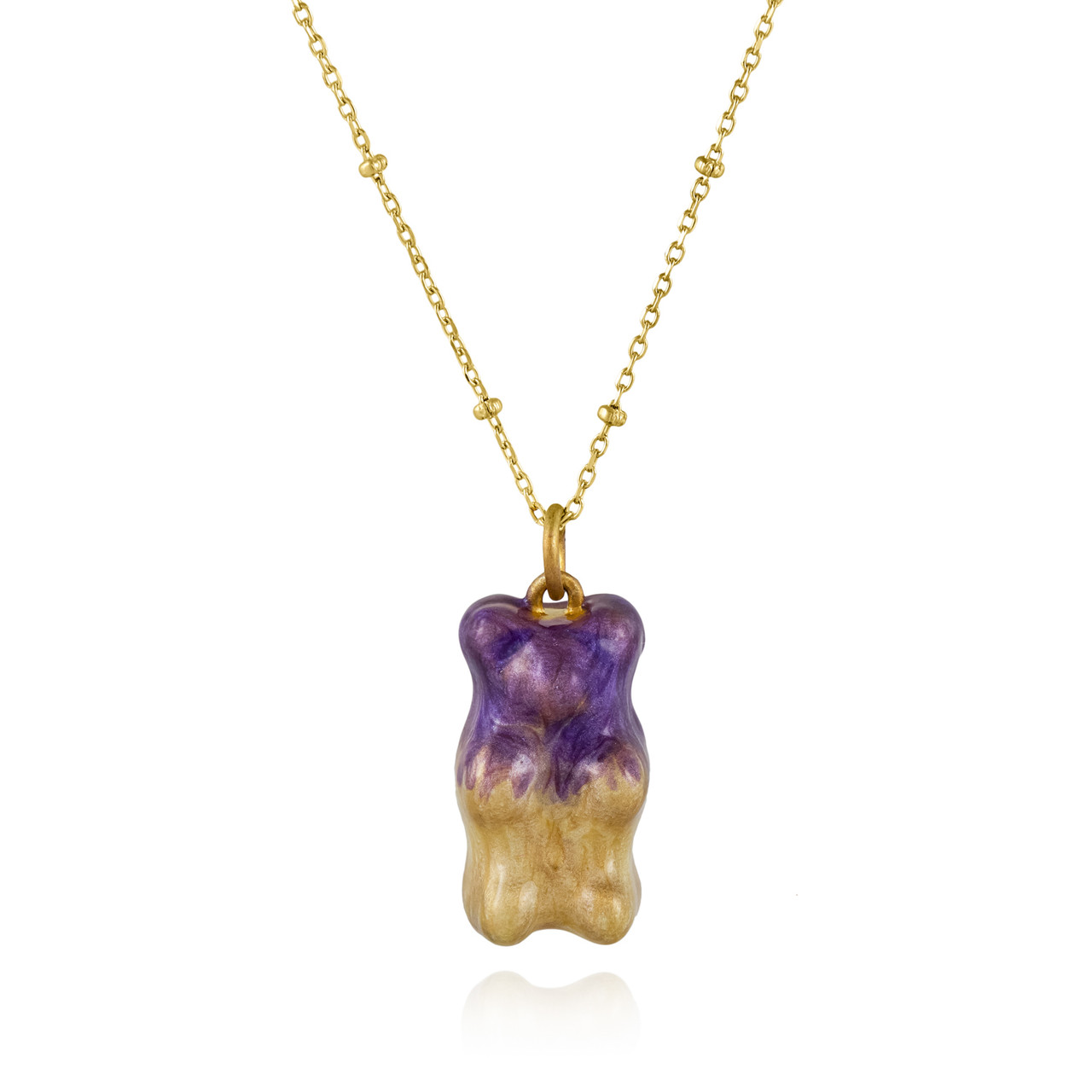 Maggoosh, Ombre Grape Gummy Bear Necklace, Tomfoolery