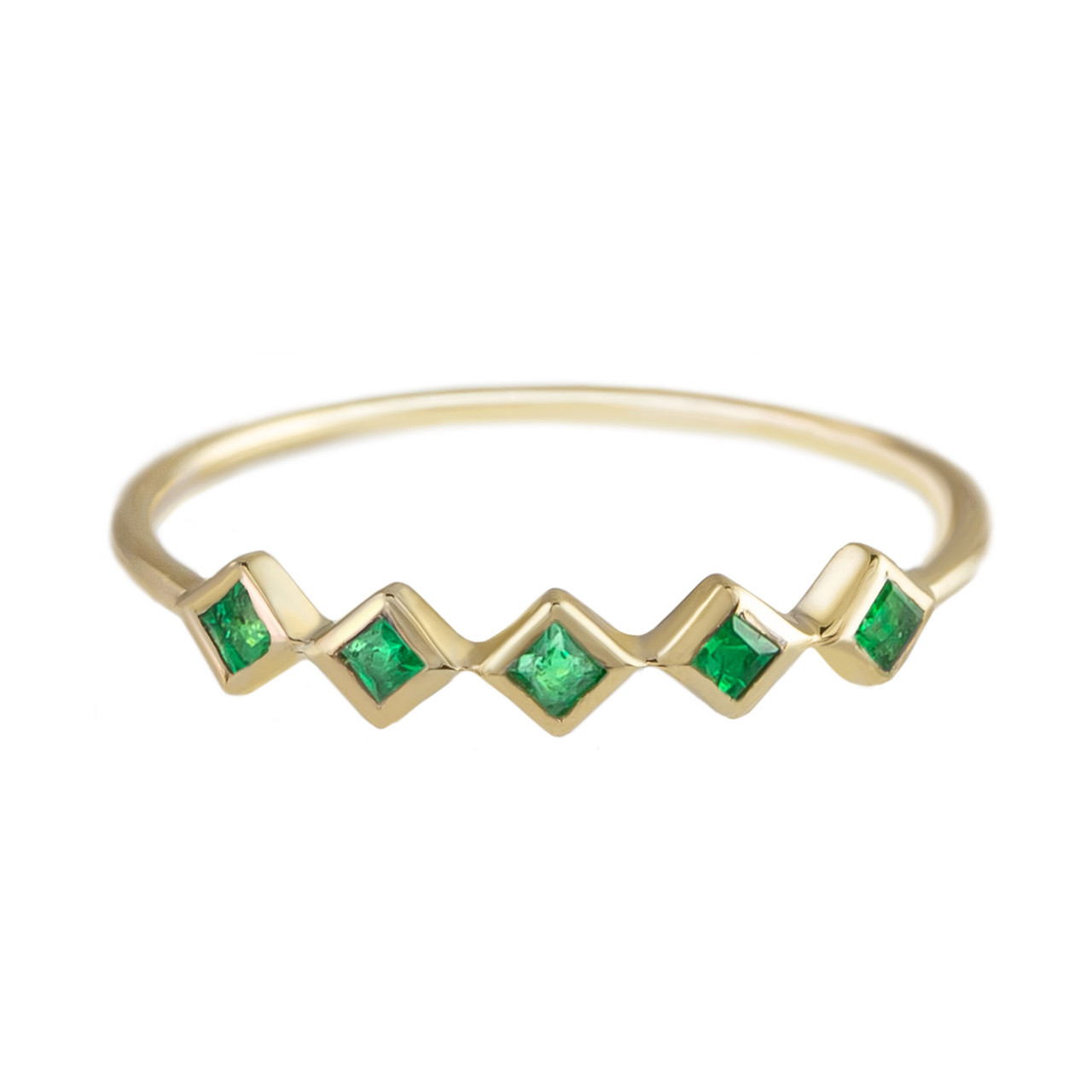 Five Stone Emerald Ring, metier by tomfoolery