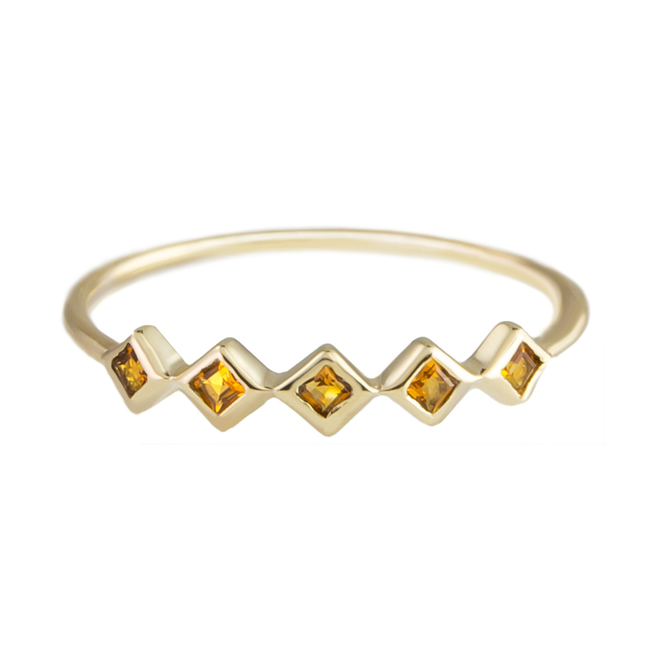 metier by tomfoolery: 5 stone citrine ring