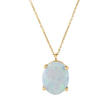 Large Opal Pendant Necklace