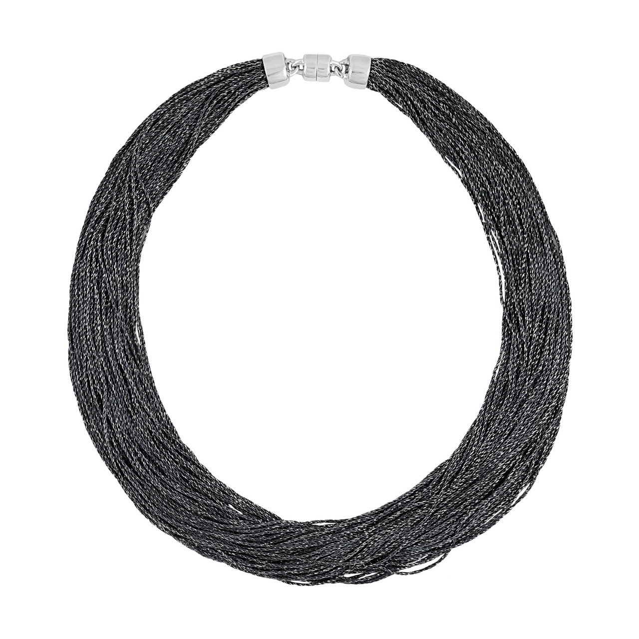 Tomfoolery, Rhodium Plated Silver Chunky Chain Necklace, Lindenau