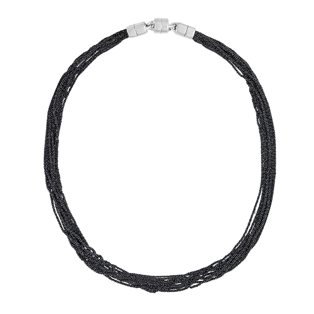 Tomfoolery, Rhodium Plated Silver Multi Chain Necklace, Lindenau