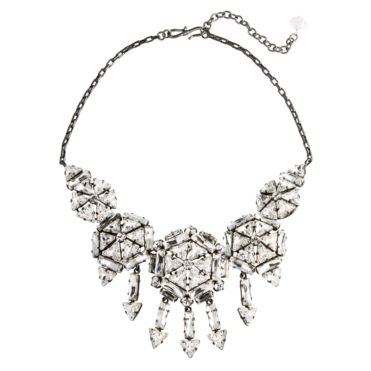 Cosmo Queen Crystal Five Circle Statement Necklace, Tomfoolery, Philippe Ferrandis,