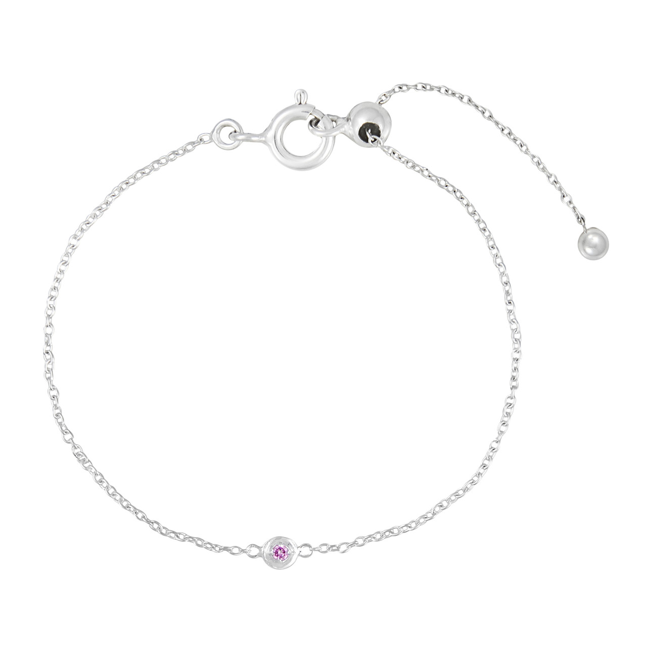 tomfoolery, Silver Petite Circle Gem Bracelet, Everyday by tomfoolery