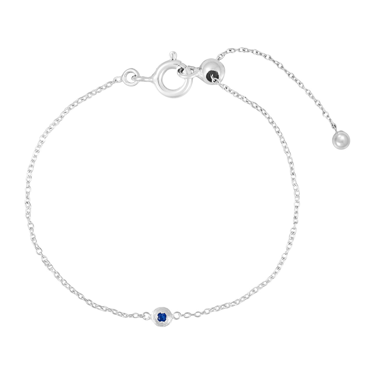 tomfoolery, Silver Petite Circle Gem Bracelet, Everyday by tomfoolery