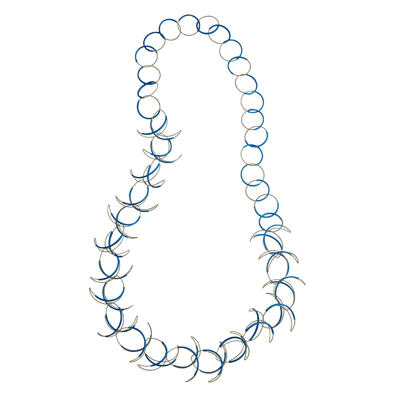 silver & blue Twist Necklace, tomfoolery, guzin