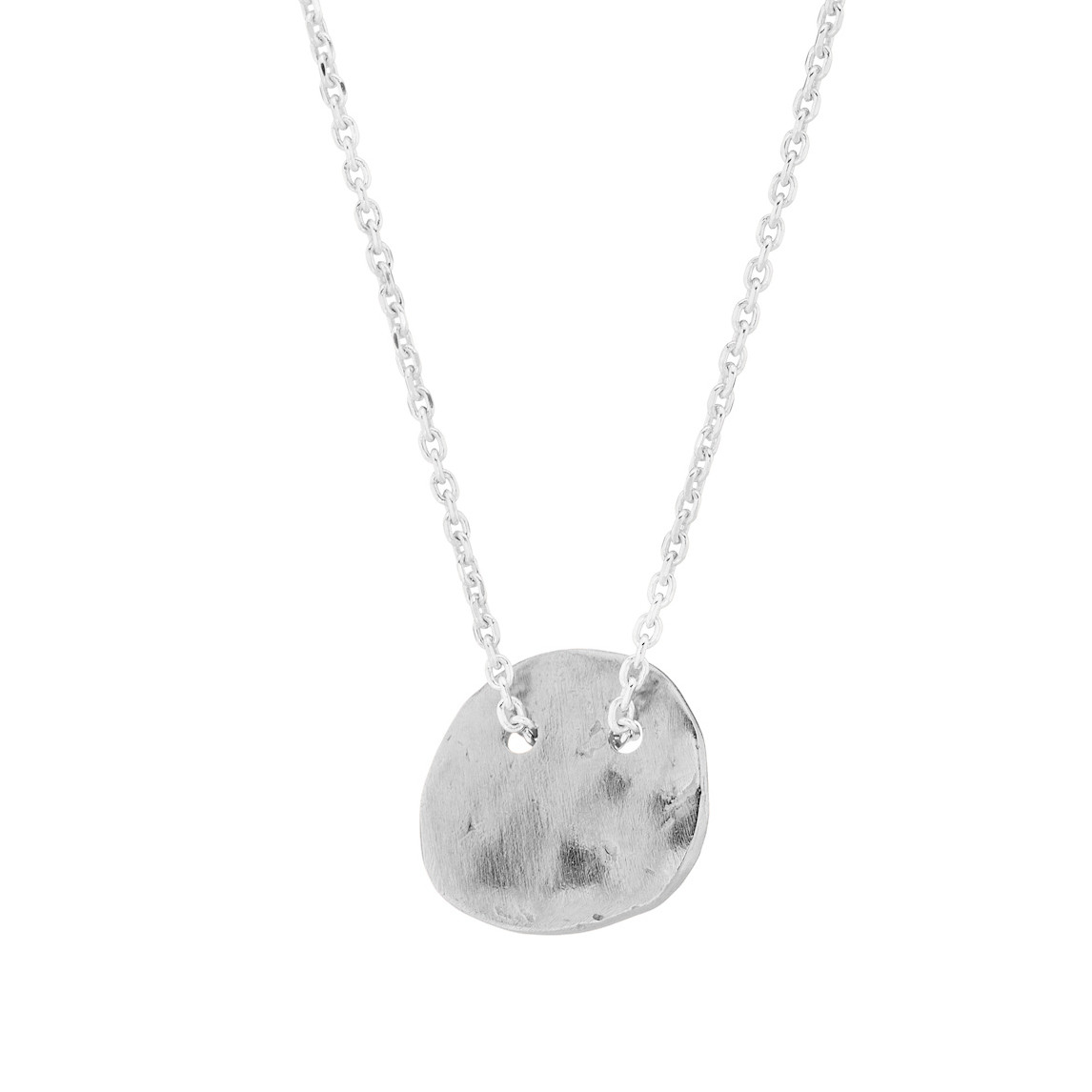 Minimalist Silver Disc Necklace, Karen Hallam, Tomfoolery London