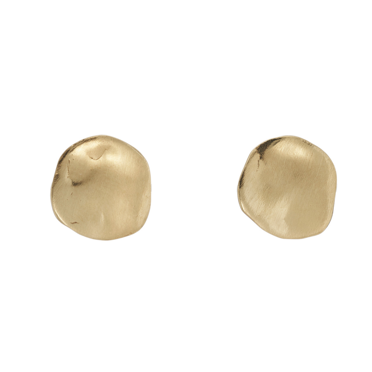 Karen Hallam, Ibiza Gold Disc Studs, Tomfoolery London