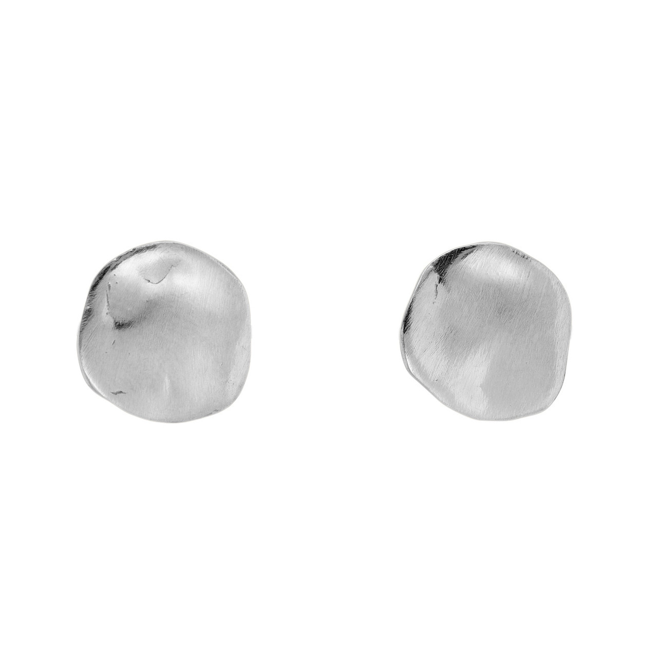 Karen Hallam, Ibiza Silver Disc Studs, Tomfoolery London