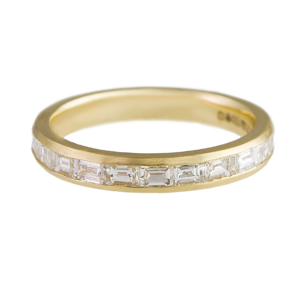 Muse by Tomfoolery, 18ct Yellow Gold Baguette Diamond Channel Eternity Ring, tomfoolery