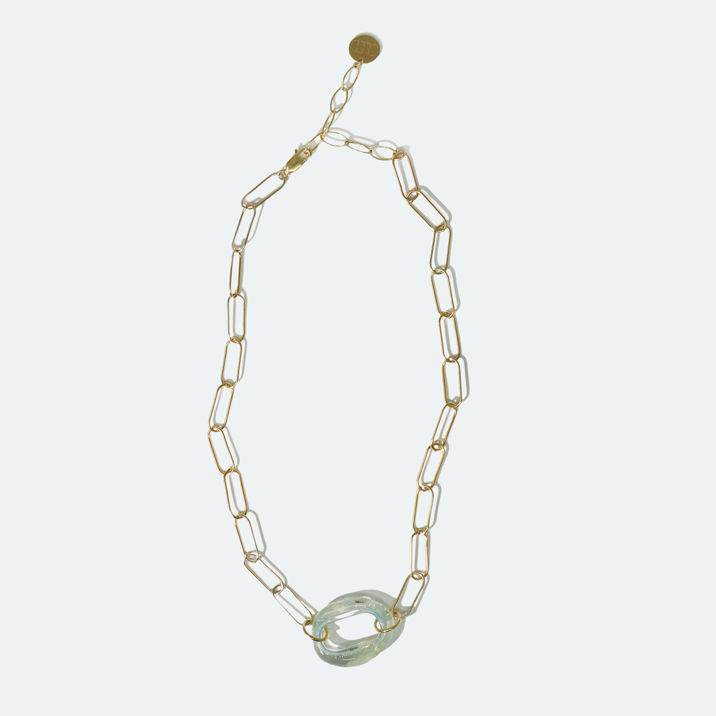 Cled, The Day Loop Glass Chain Necklace , Tomfoolery London