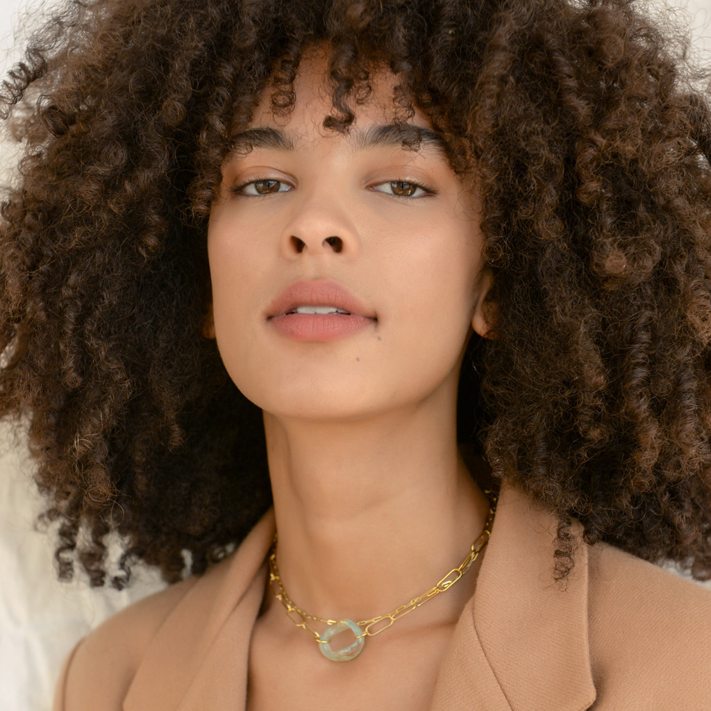 Cled, The Day Loop Glass Chain Necklace , Tomfoolery London