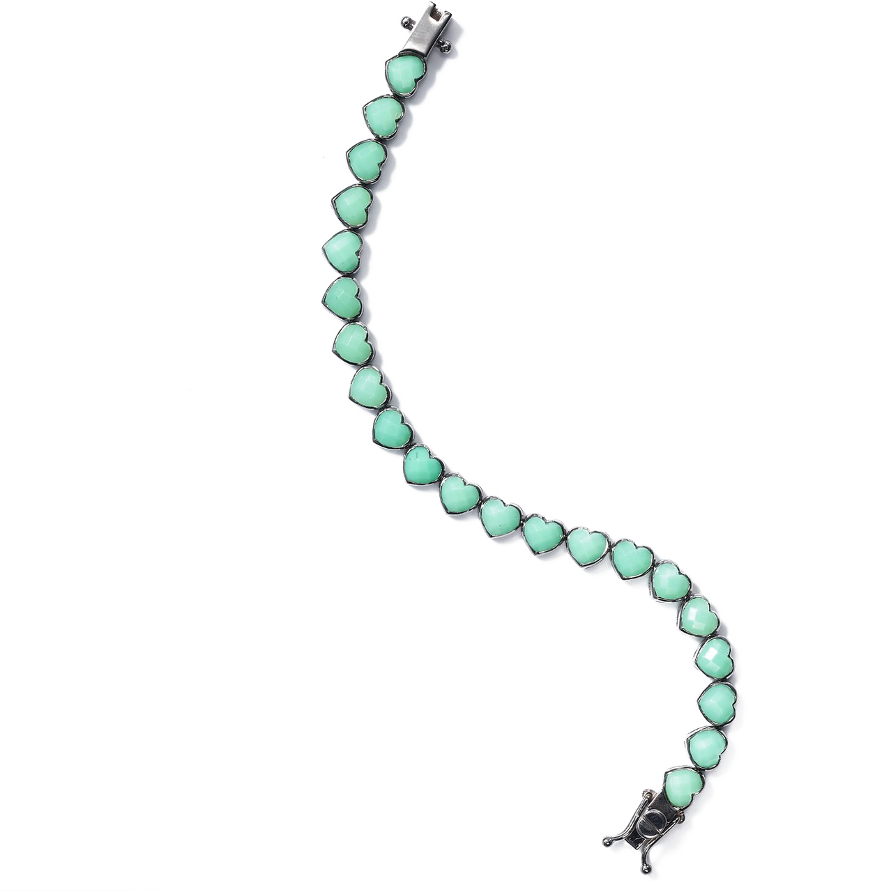 Small Heart Chrysoprase Bracelet, tomfoolery, Nak Armstrong