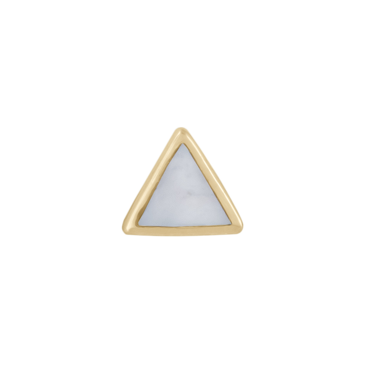 metier by tomfoolery: Bezel Mother of Pearl Mini Triangle Stud