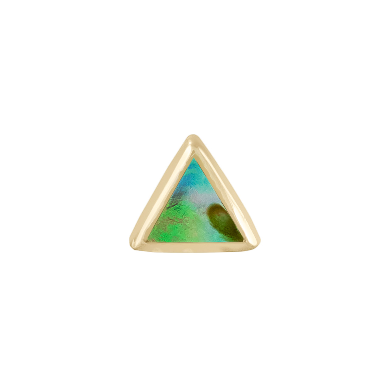 metier by tomfoolery: Bezel Mother of Pearl Mini Triangle Stud