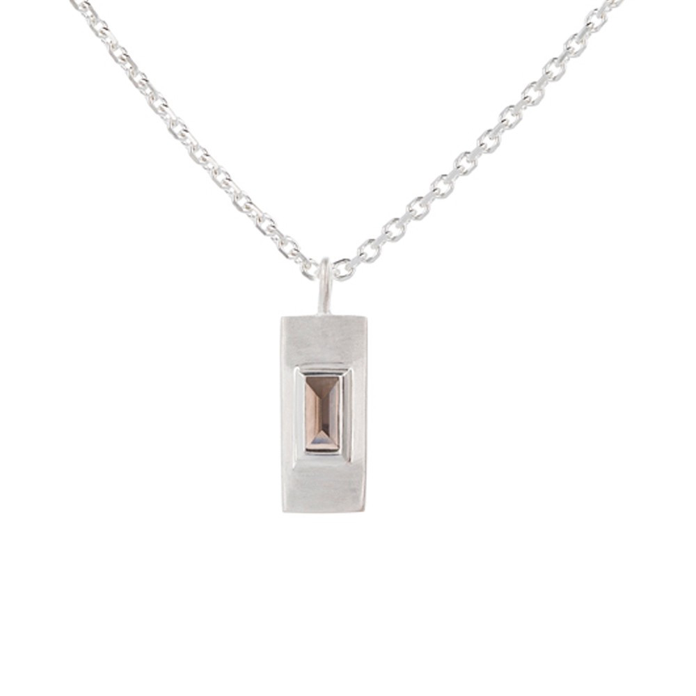 Tomfoolery:Silver Baguette Cut Smoky Quartz Pendant
, everyday by tomfoolery