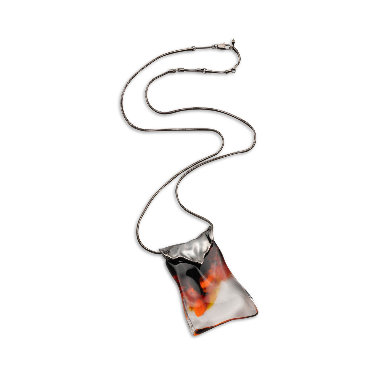 Liquid Lucite Hand Painted Foldover Pendant - Alexis Bittar - tomfoolery London