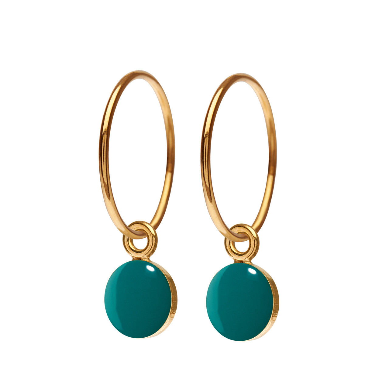 Spot hoop earrings in enamel by Scherning, tomfoolery London | www.tomfoolerylondon.co.uk