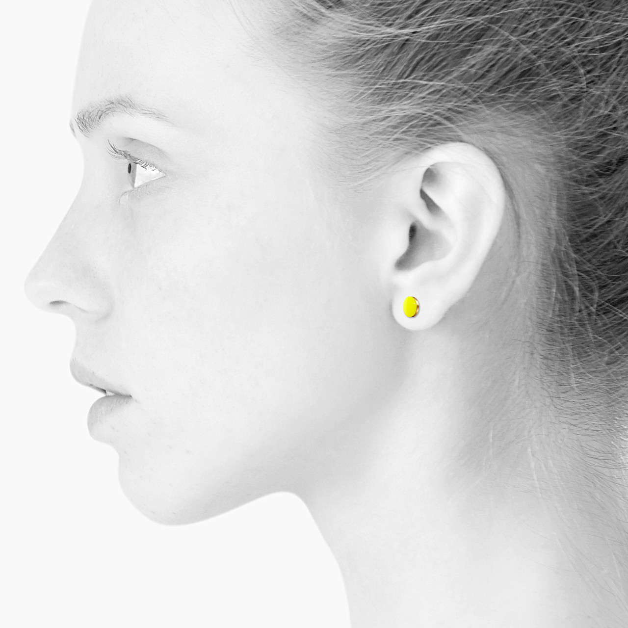 Spot original studs earrings in enamel by Scherning, tomfoolery London | www.tomfoolerylondon.co.uk