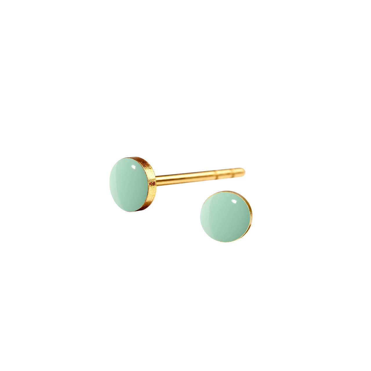 Spot tiny studs earrings in enamel by Scherning, tomfoolery London | www.tomfoolerylondon.co.uk