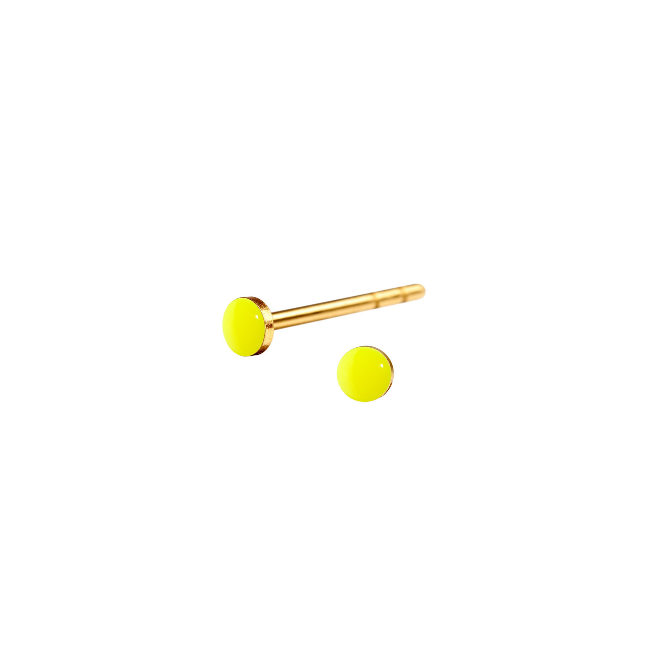 Spot nano studs earrings in enamel, tomfoolery London | www.tomfoolerylondon.co.uk