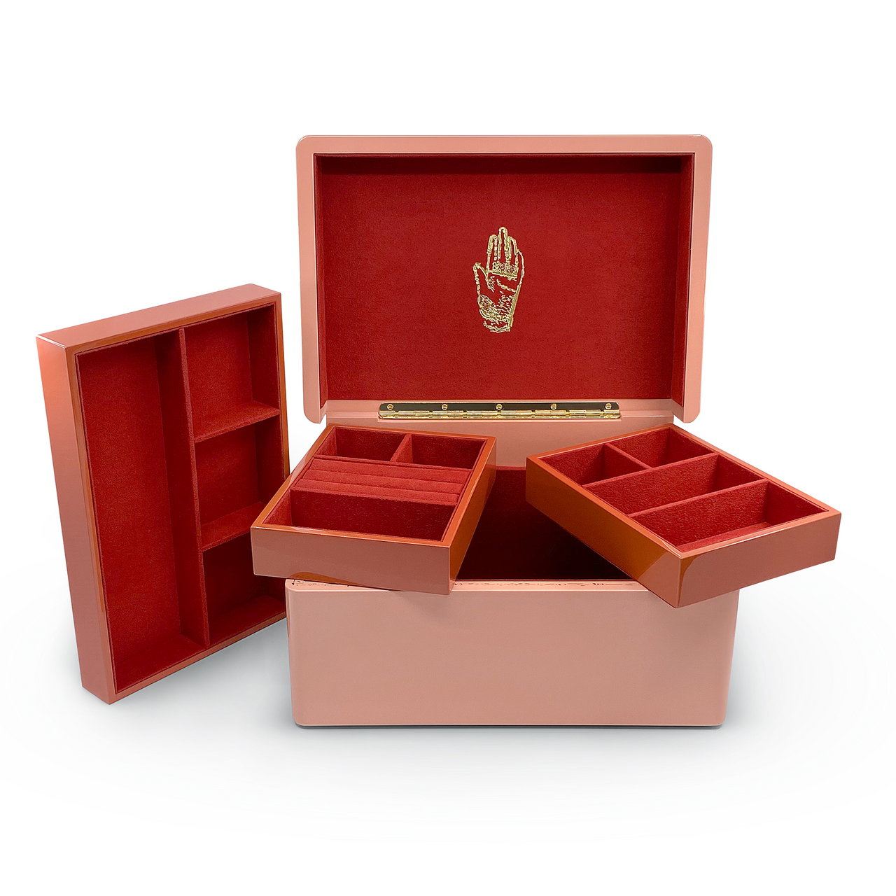 Trunk Jewellery Box in Blush by Trove, tomfoolery London | www.tomfoolerylondon.co.uk