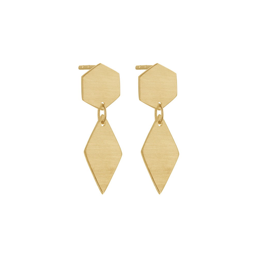 Tomfoolery, Double Hex & Kite Drop Earrings, Everyday by tomfoolery