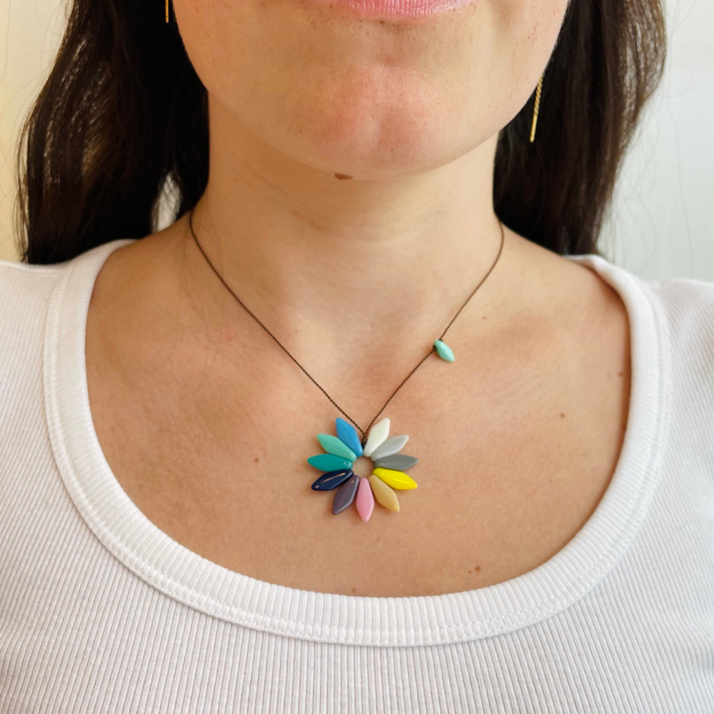 Flower necklace by I. Ronni Kappos available at tomfoolery London | www.tomfoolerylondon.co.uk