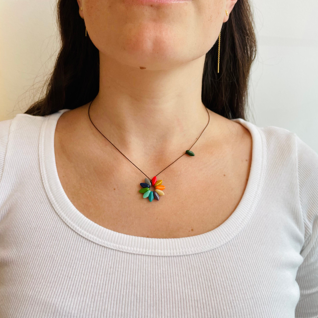 Small Flower necklace by I. Ronni Kappos available at tomfoolery London | www.tomfoolerylondon.co.uk