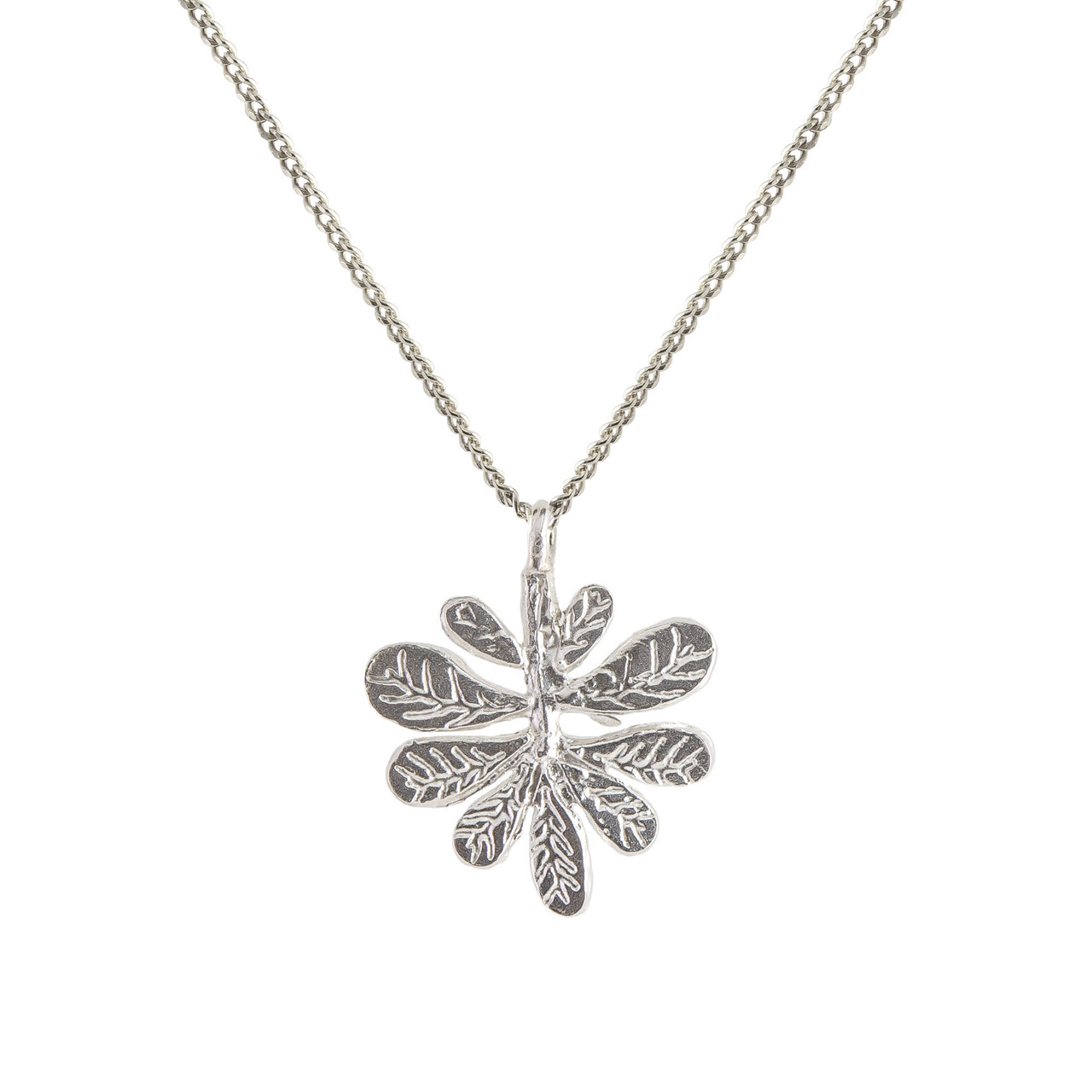 Aralia leaf Pendant by UK jewellery designer Amanda Coleman. Available to shop online at tomfoolerylondon.co.uk