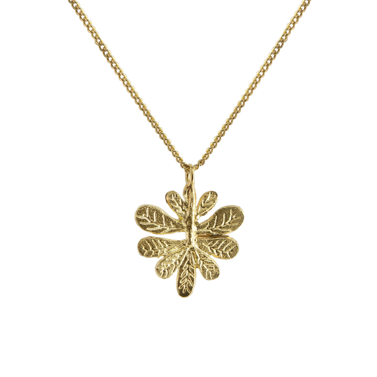 Aralia leaf Pendant by UK jewellery designer Amanda Coleman. Available to shop online at tomfoolerylondon.co.uk