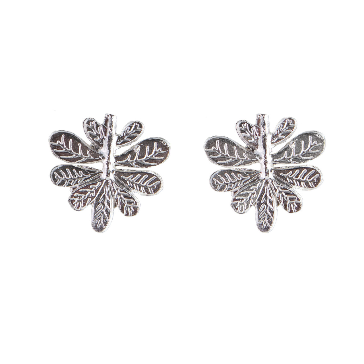 Aralia leaf Studs by UK jewellery designer Amanda Coleman. Available to shop online at tomfoolerylondon.co.uk