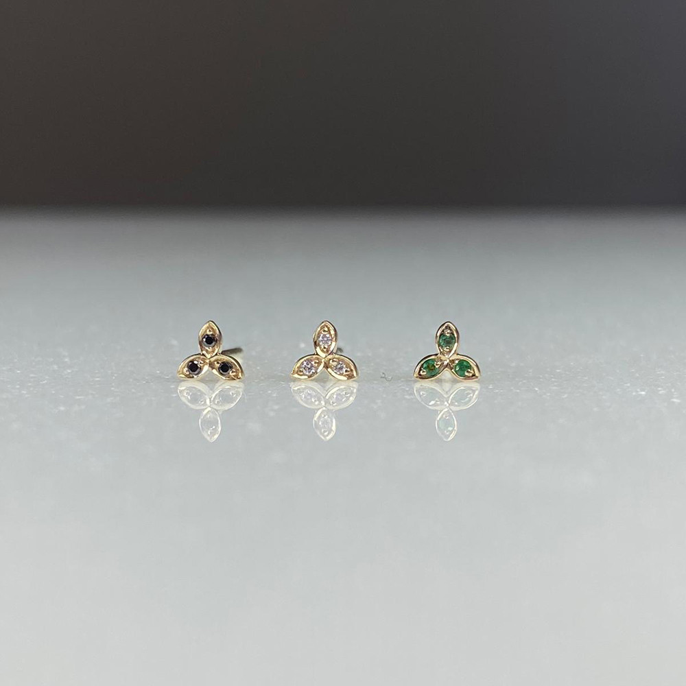 GEMSTONE LALEE STUDS by metier by tomfoolery. Shop online at www.tomfoolerylondon.co.uk