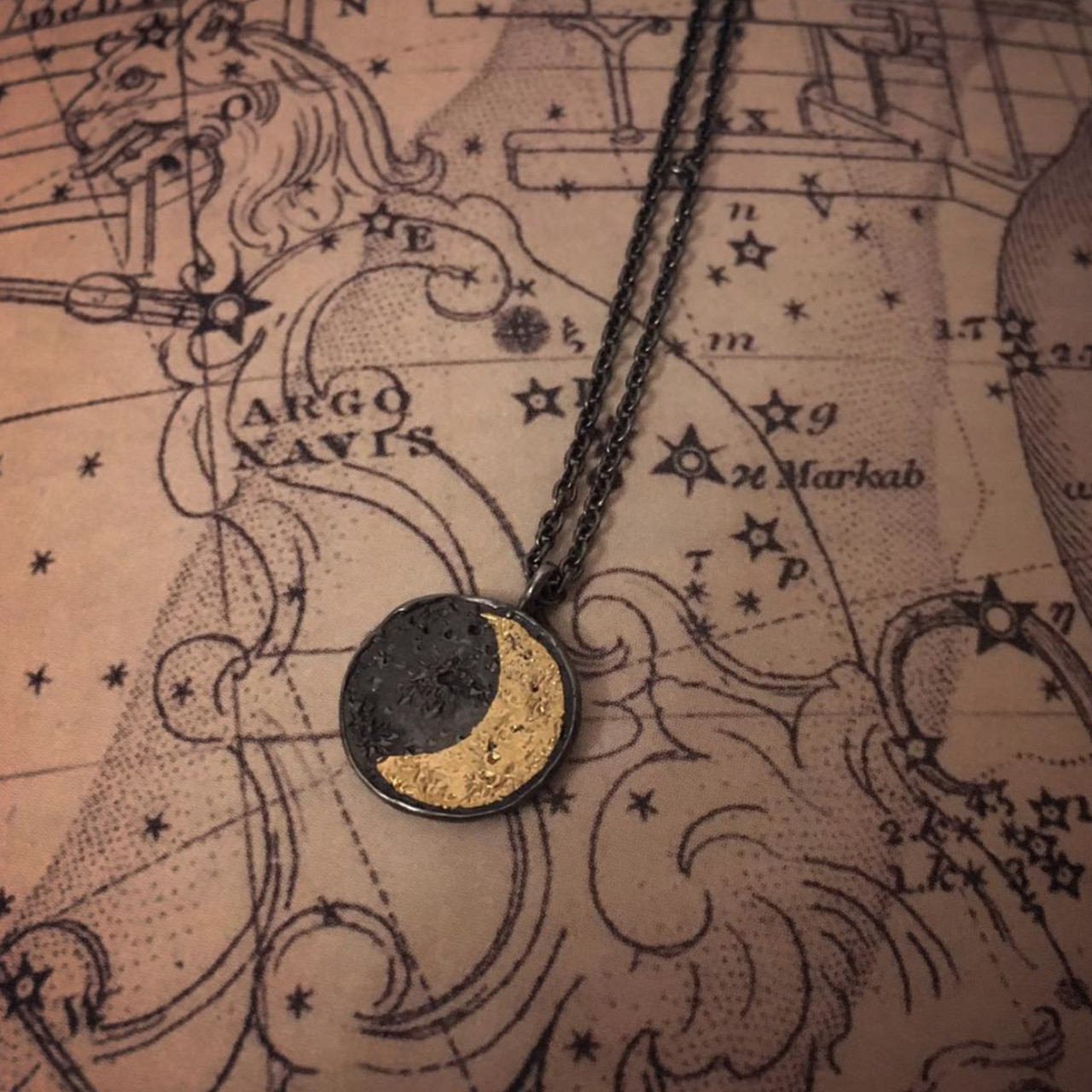 Moon disc necklace small by Momocreatura. Shop momocreatura at tomfoolery london.