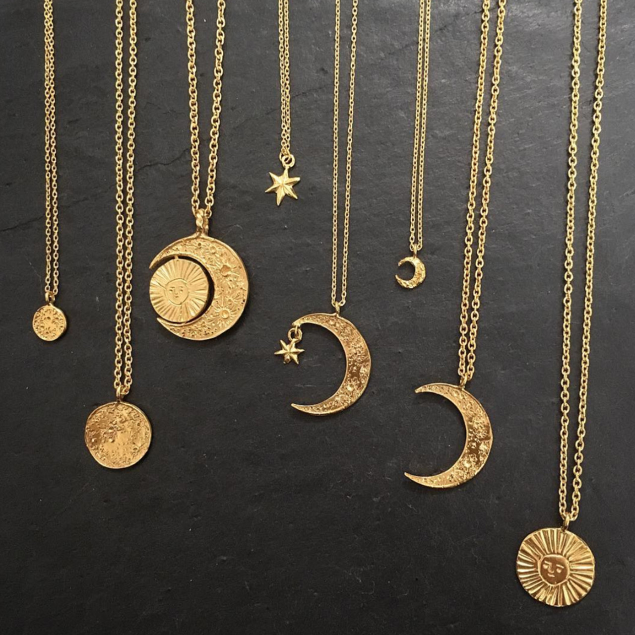 Moon disc necklace small by Momocreatura. Shop momocreatura at tomfoolery london.