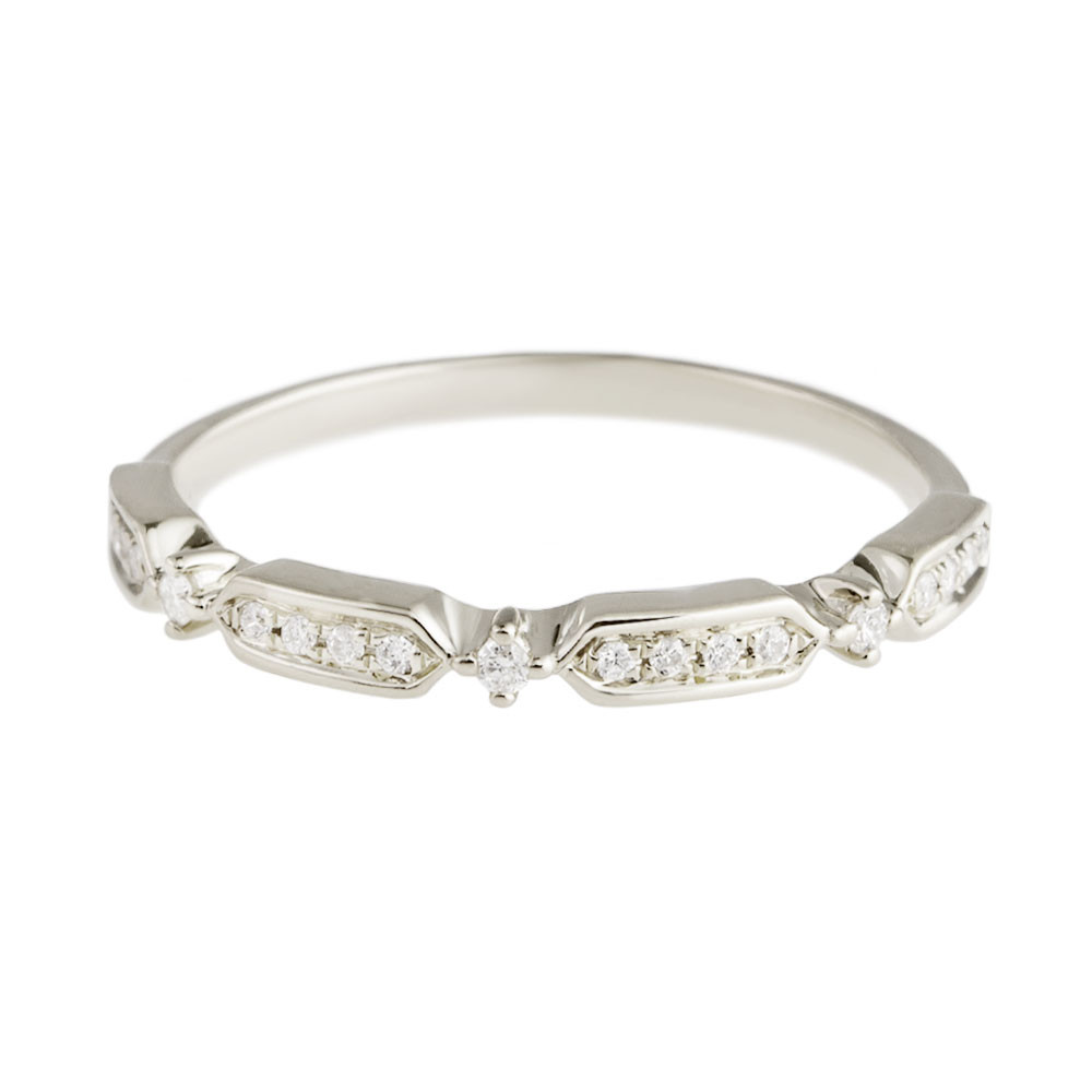 Art Deco Diamond Half Eternity Ring by tf Diamonds - available at tomfoolery london