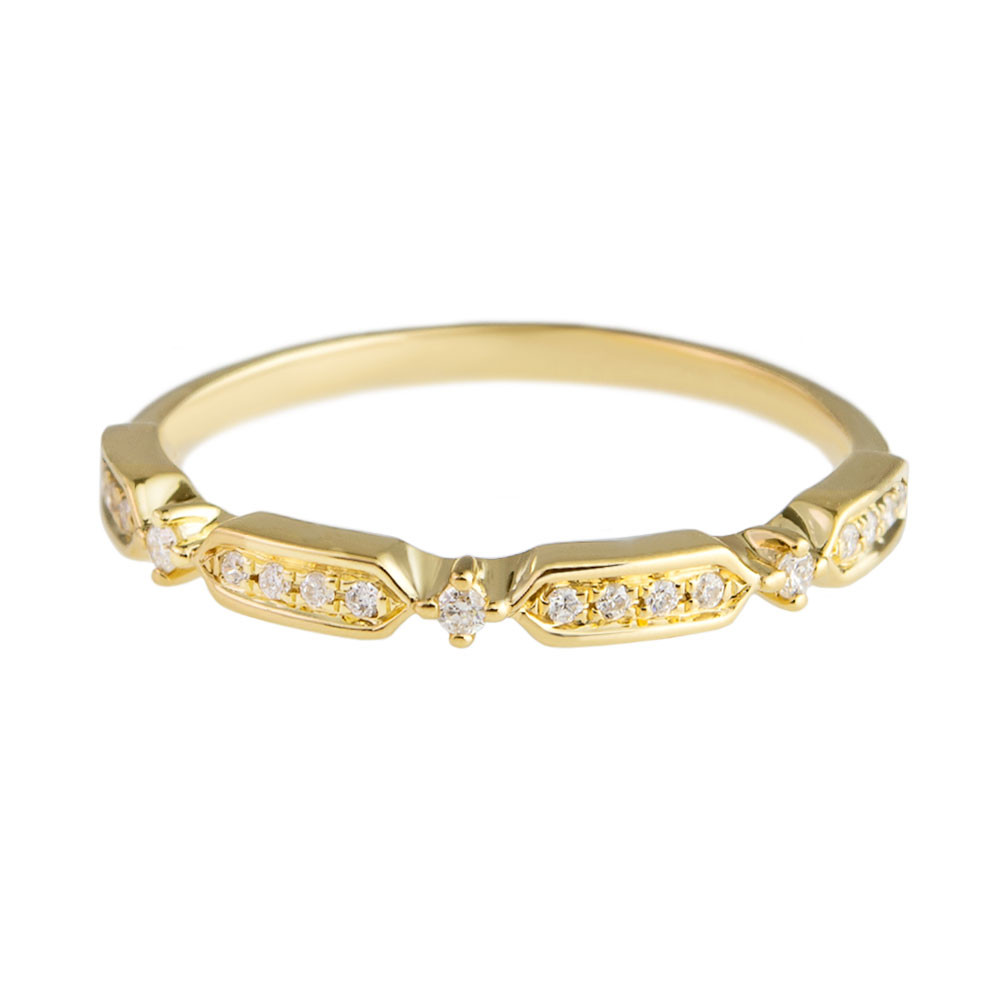 Art Deco Diamond Half Eternity Ring by tf Diamonds - available at tomfoolery london