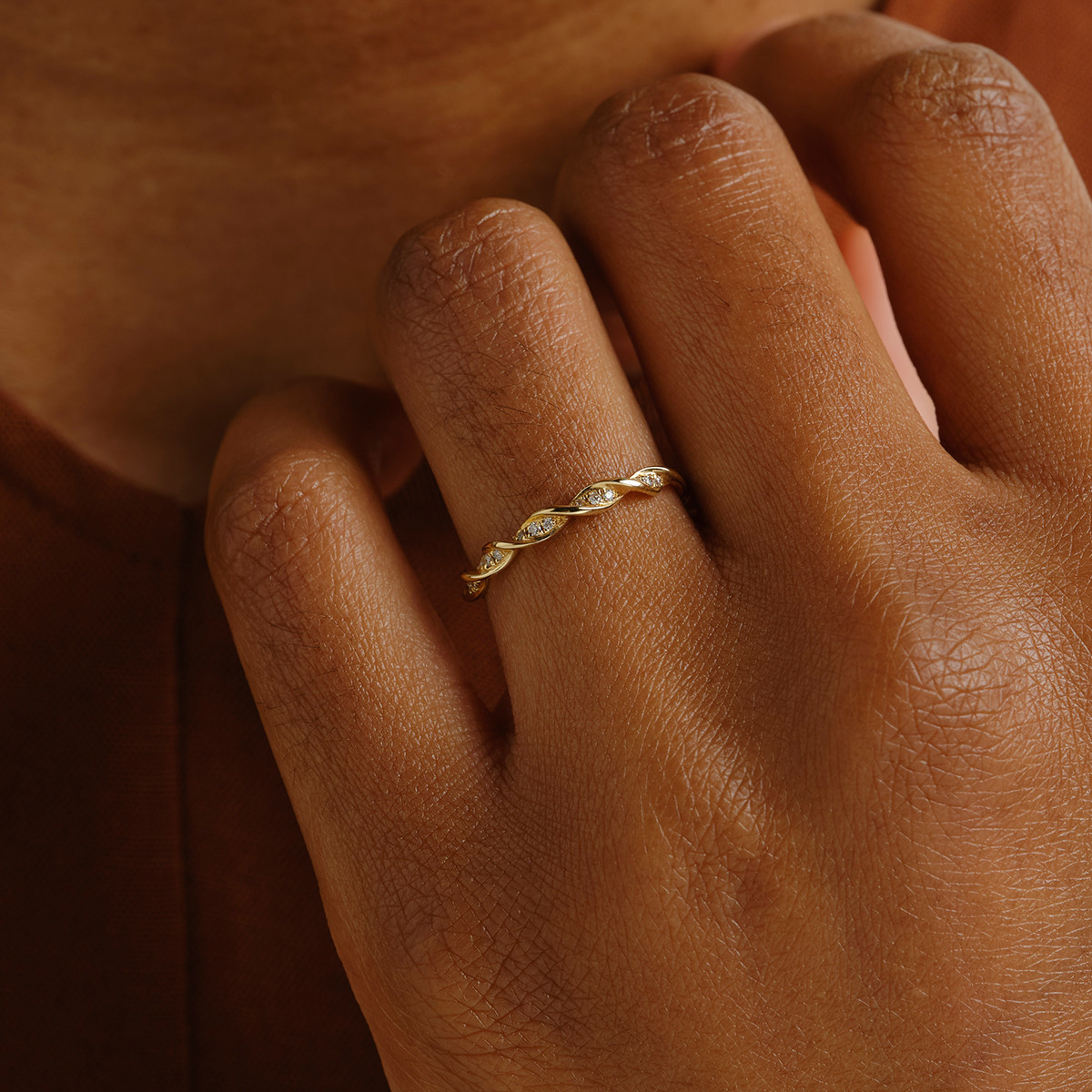 Ribbon Diamond Half Eternity Ring by tf Diamonds - available at tomfoolery london
