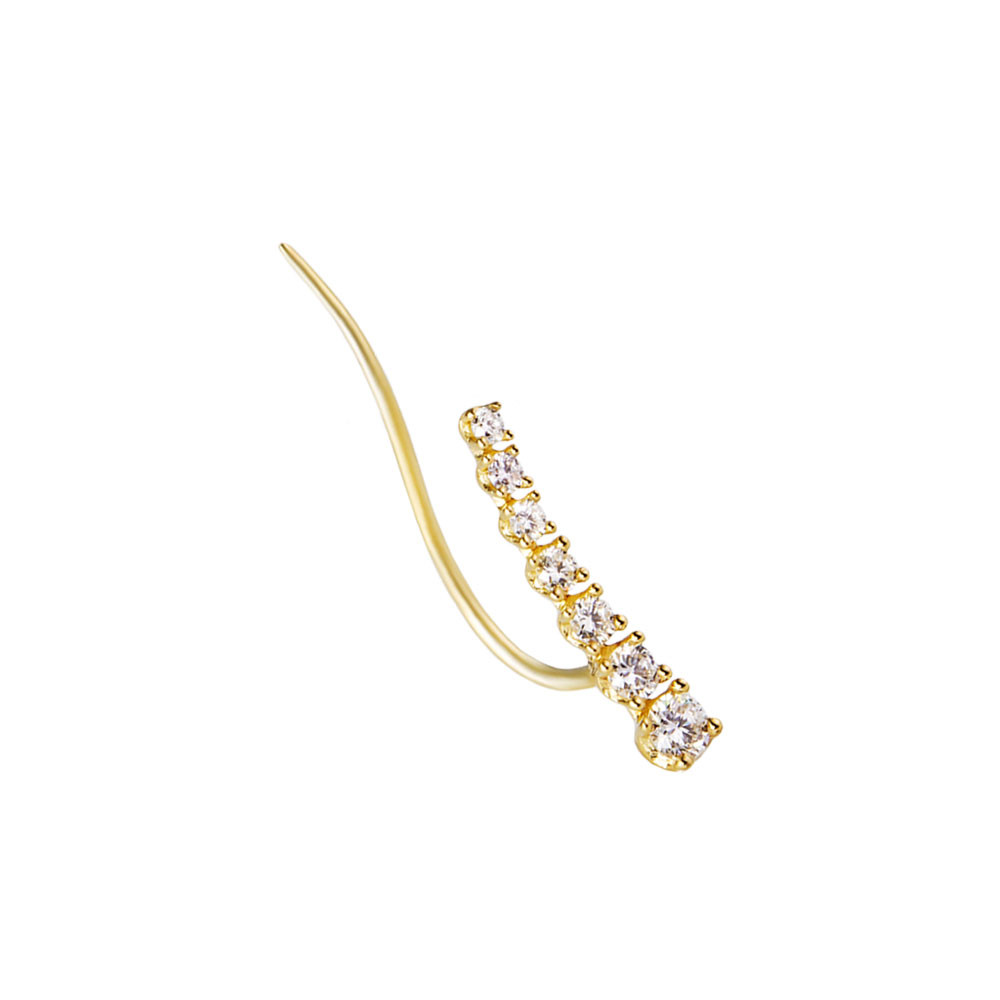 Graduated Diamond Ear Climber by tf Diamonds - available at tomfoolery london