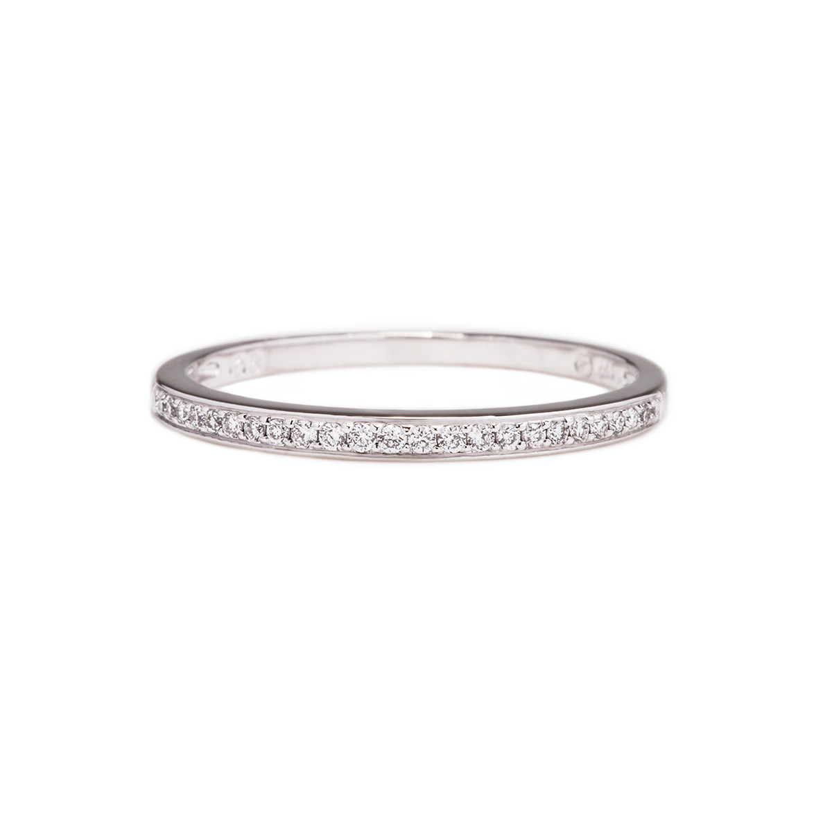 Micropave White Diamond Half Eternity Ring by tf Diamonds - available at tomfoolery london