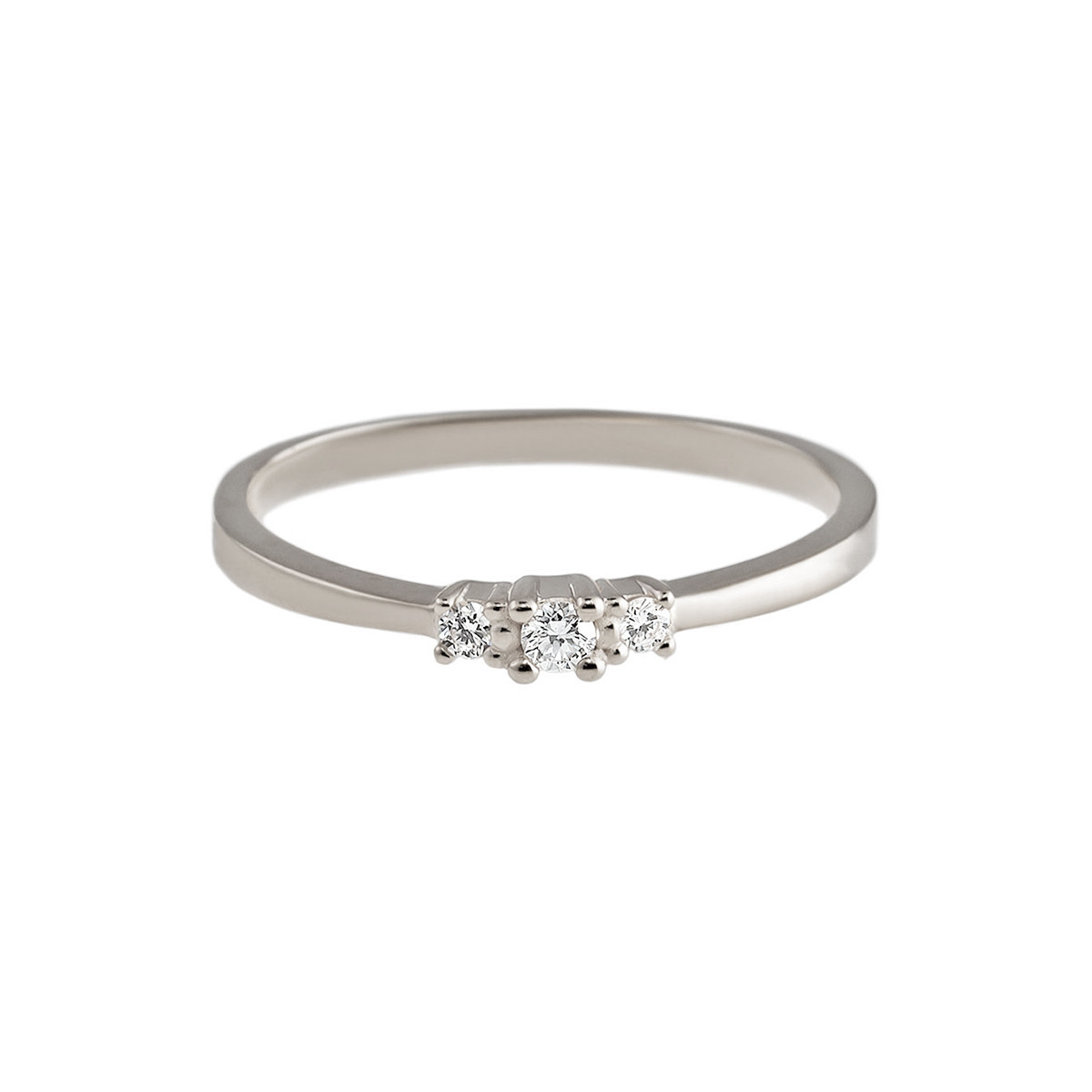 Delicate Diamond Trilogy Ring by tf Diamonds - available at tomfoolery london
