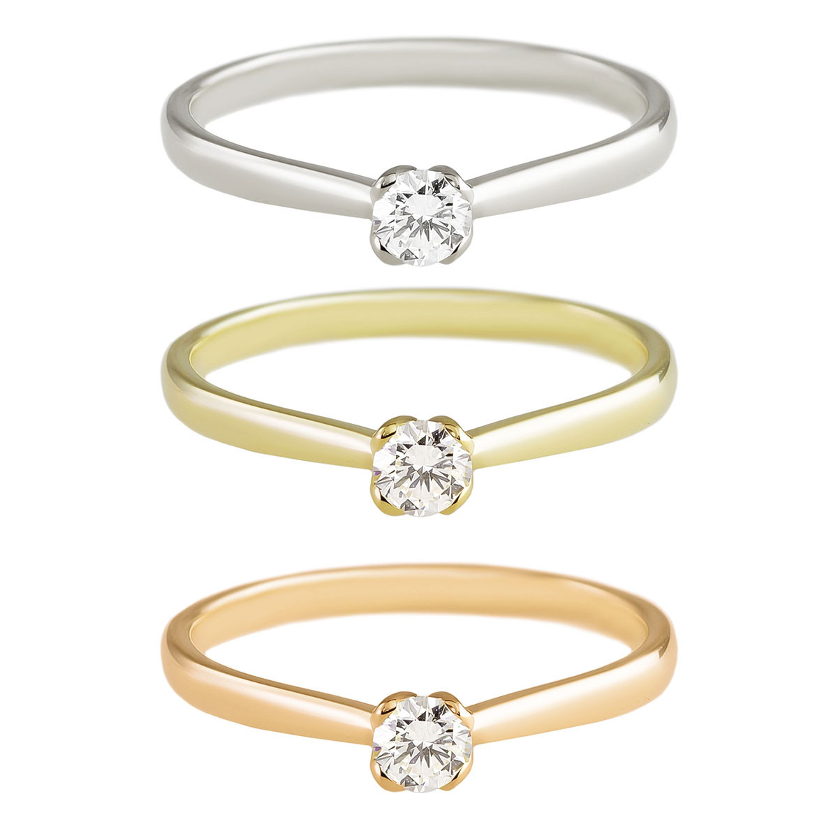 Petal-Set Diamond Solitaire Ring by tf Diamonds - available at tomfoolery london