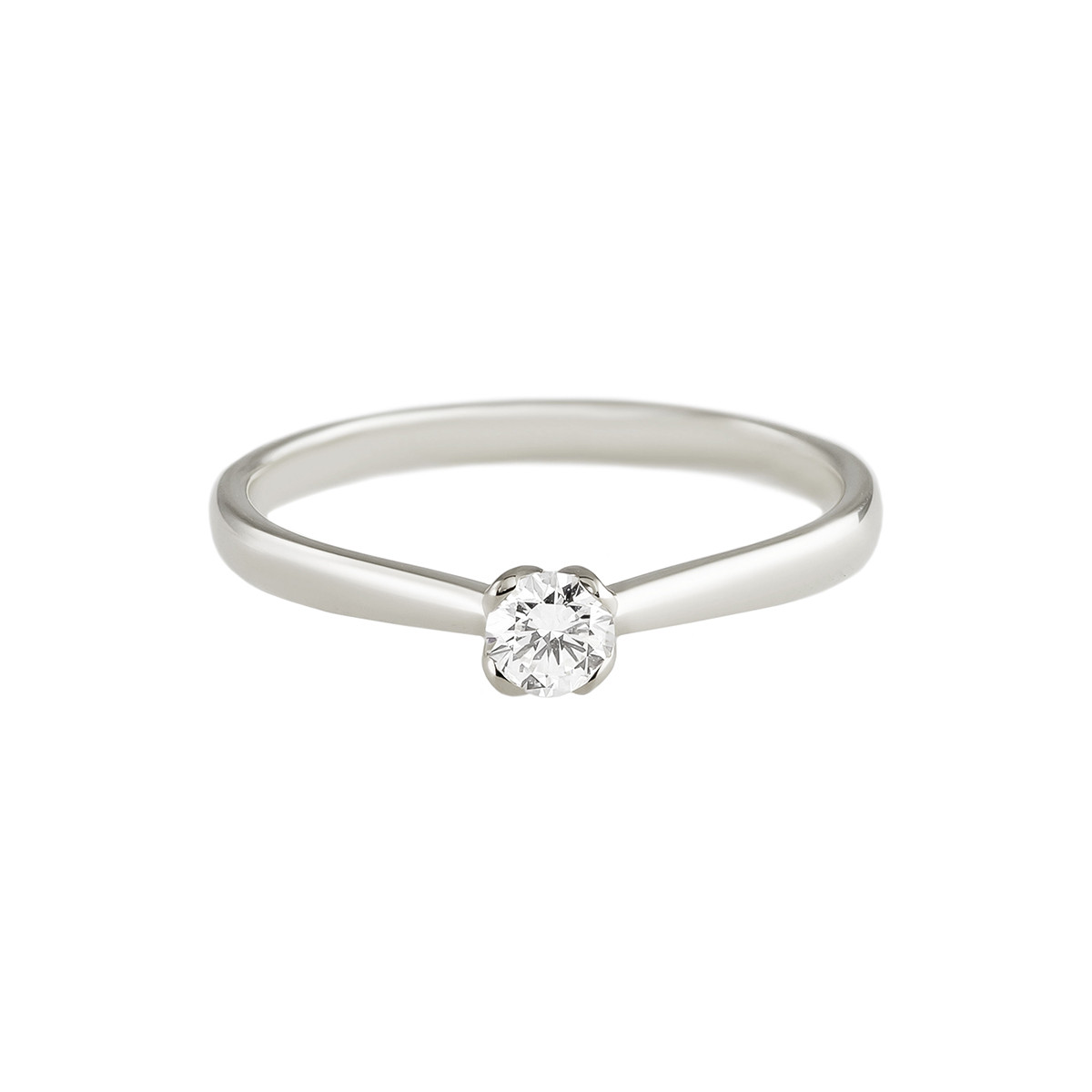 Petal-Set Diamond Solitaire Ring by tf Diamonds - available at tomfoolery london