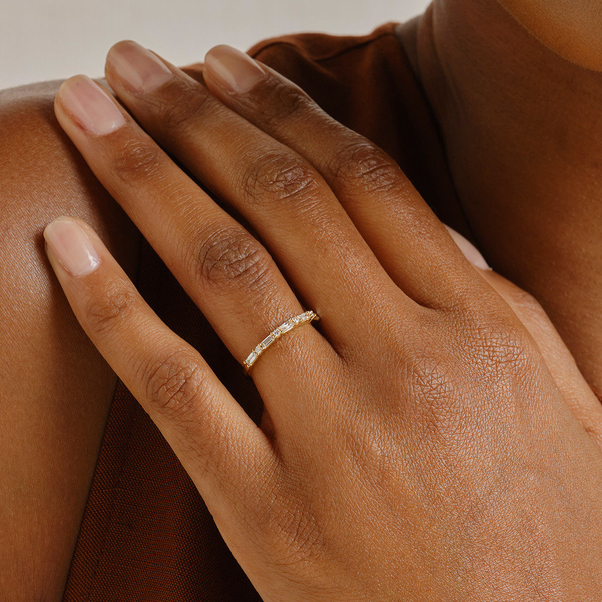 Baguette infinity wedding band hotsell