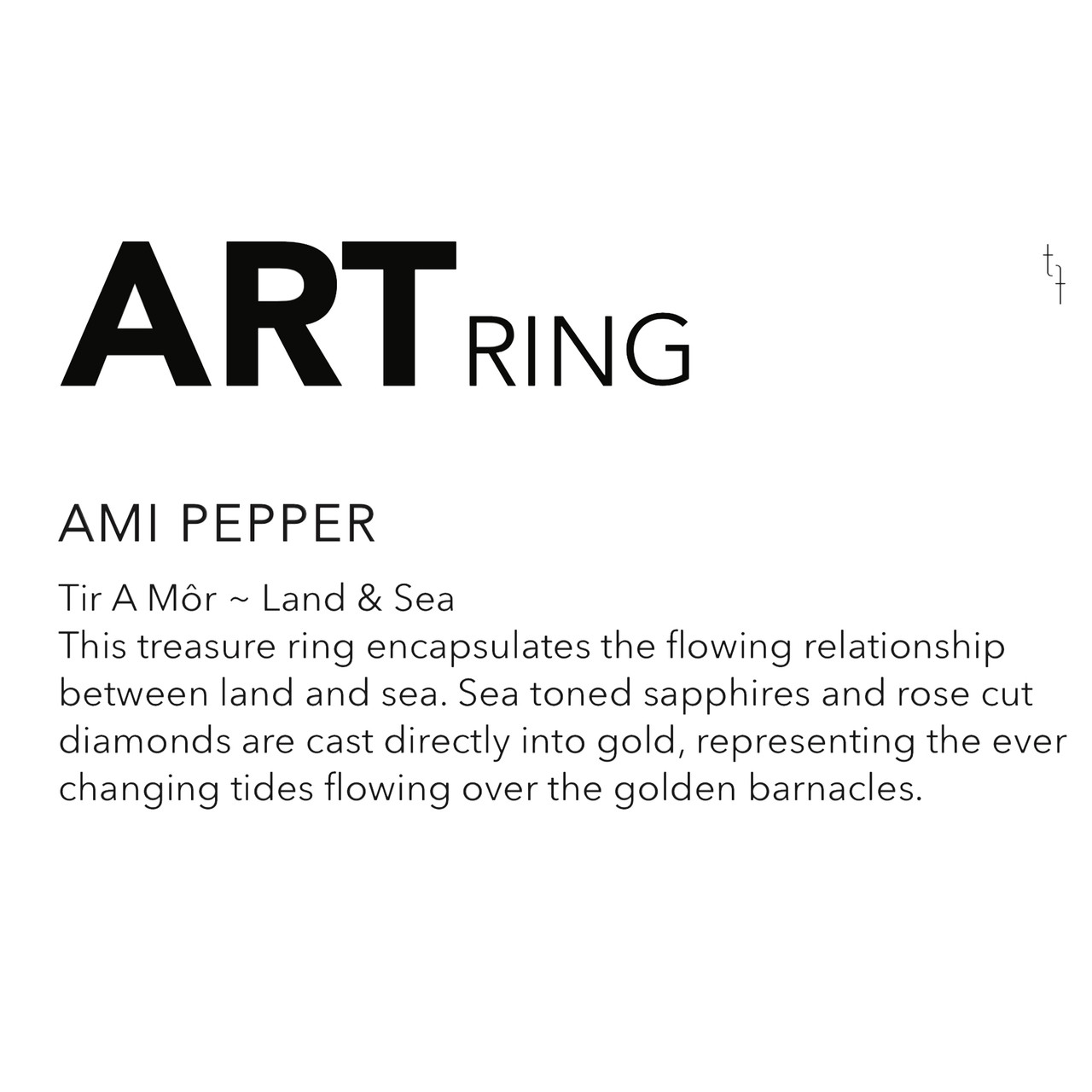 Tir a Môr Art Ring by Ami Pepper available at tomfoolery London as a part of Art Ring 2021 exhibition.